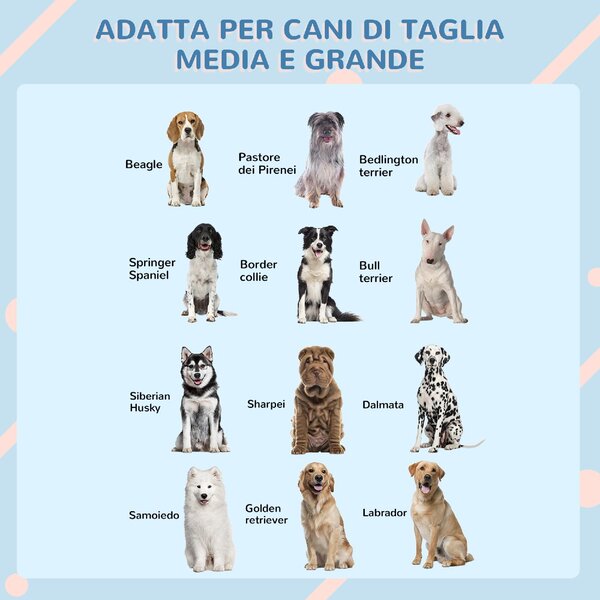 AllMyPets Casetta per Cani in PP Impermeabile con Tetto Inclinato e Porta di Ingresso, 84.2x98.2x82 cm colore Grigio - L3891GY
