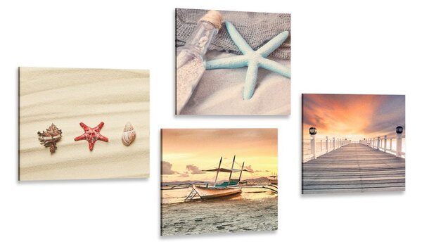 Set di quadri – Tesori del mare e della spiaggia