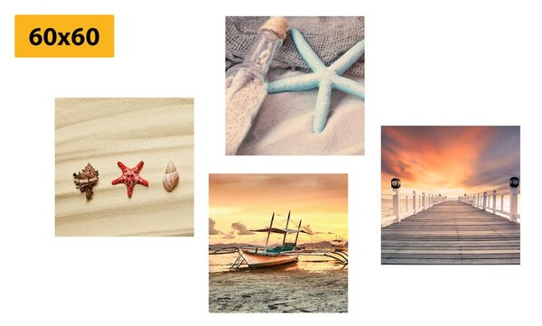 Set di quadri – Tesori del mare e della spiaggia
