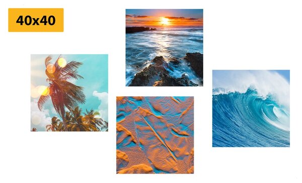 Set di quadri – Paesaggio marino affascinante