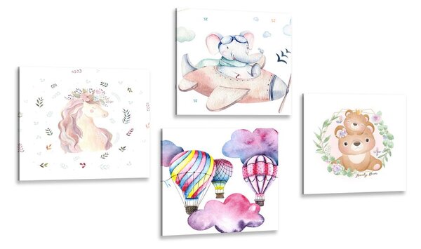Set di quadri – Per bambini in colori delicati