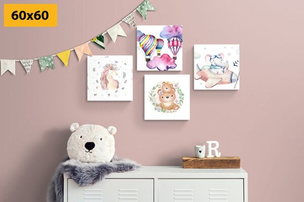 Set di quadri – Per bambini in colori delicati