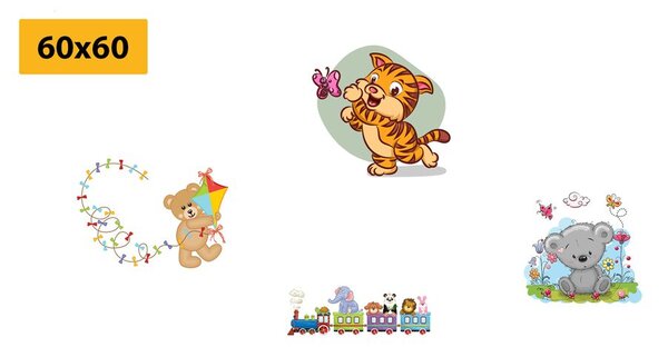 Set di quadri – Animali colorati