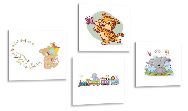 Set di quadri – Animali colorati