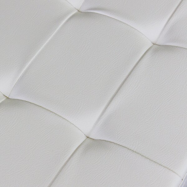 DecHome Cassapanca in Ecopelle Panca contenitore Dimensioni 76x38x38 cm colore Bianco