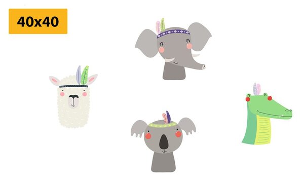 Set di quadri – Animali adorabili con piuma