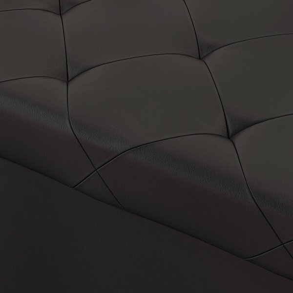 DecHome Cassapanca in Ecopelle Panca contenitore Dimensioni 76x38x38 cm colore Nero
