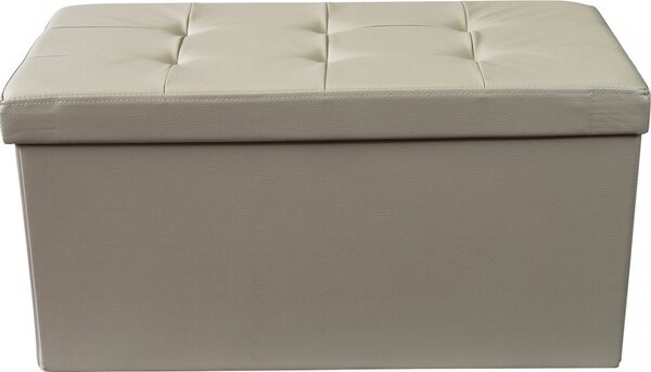 DecHome Cassapanca in Ecopelle Panca contenitore Dimensioni 76x38x38 cm colore Rosa Pallido