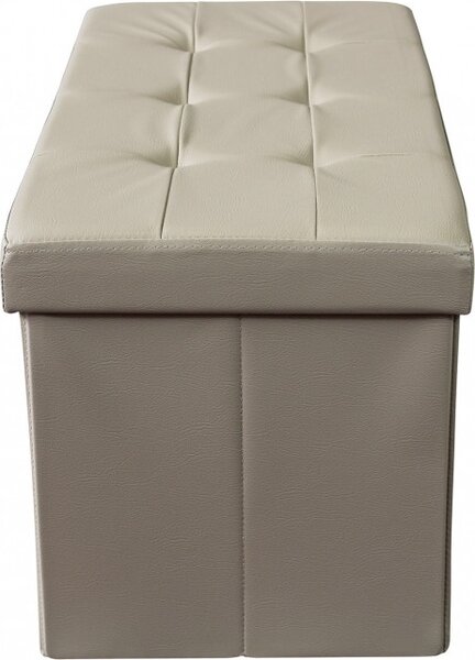 DecHome Cassapanca in Ecopelle Panca contenitore Dimensioni 76x38x38 cm colore Rosa Pallido
