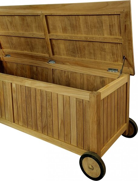 DecHome Cassapanca in Legno Panca contenitore Dimensioni 155x55x53 cm colore Legno