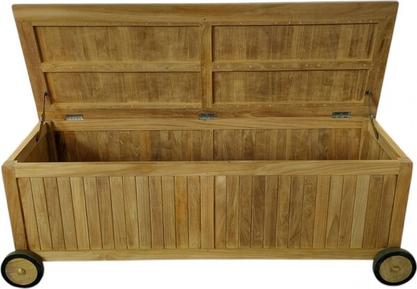 DecHome Cassapanca in Legno Panca contenitore Dimensioni 155x55x53 cm colore Legno