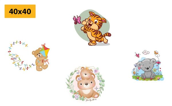 Set di quadri – Animali per bambini