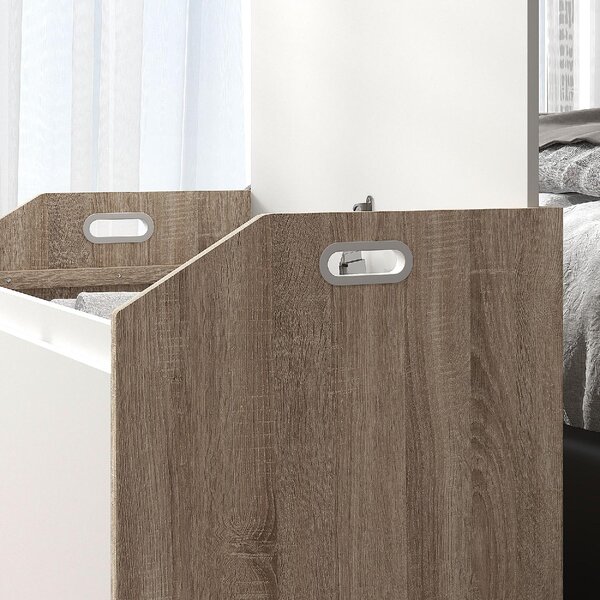 DecHome Cassapanca in Legno Panca contenitore Dimensioni 62,4x40x51,5 cm colore Bianco