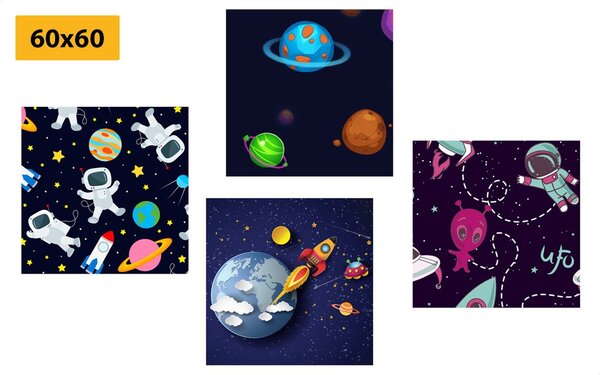 Set di quadri – Mondo cosmico