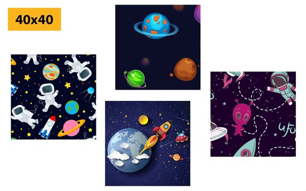 Set di quadri – Mondo cosmico