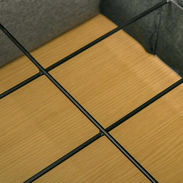DecHome Cassapanca in Tessuto Panca contenitore Dimensioni 120x50x44 cm colore Grigio