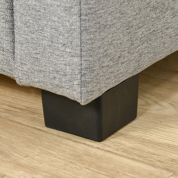 DecHome Cassapanca in Tessuto Panca contenitore Dimensioni 120x50x44 cm colore Grigio