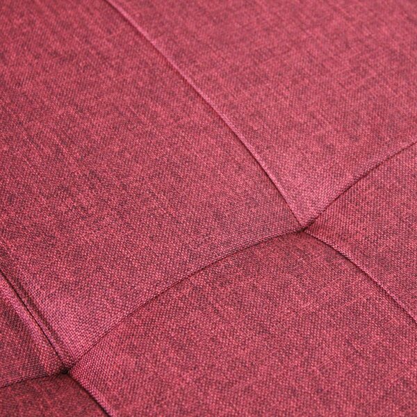 DecHome Cassapanca in Tessuto Panca contenitore Dimensioni 76x38x38 cm colore Bordeaux