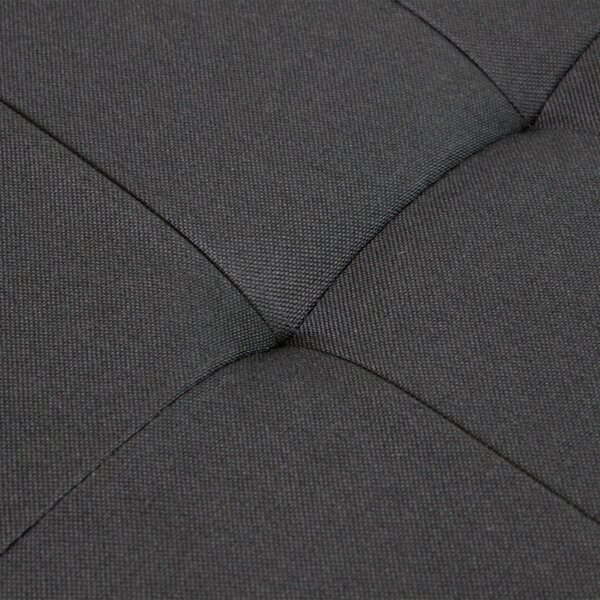 DecHome Cassapanca in Tessuto Panca contenitore Dimensioni 76x38x38 cm colore Nero