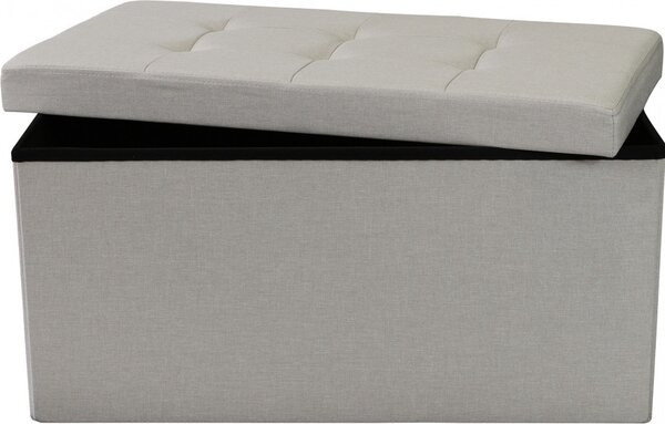 DecHome Cassapanca in Tessuto Panca contenitore Dimensioni 76x38x38 cm colore Tortora