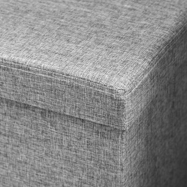 DecHome Cassapanca in Tessuto Panca contenitore Dimensioni 76x50x73 cm colore Grigio