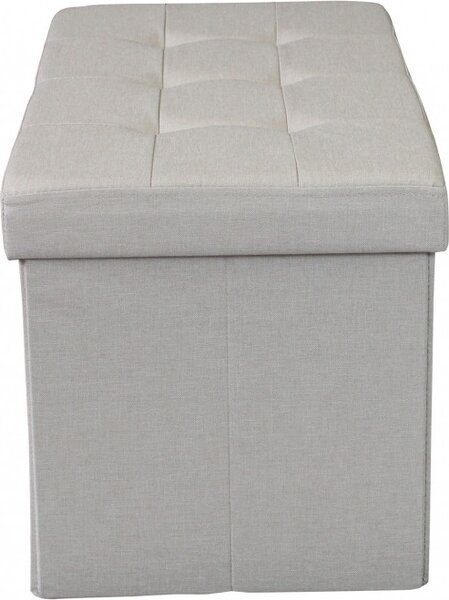 DecHome Cassapanca in Tessuto Panca contenitore Dimensioni 76x38x38 cm colore Tortora