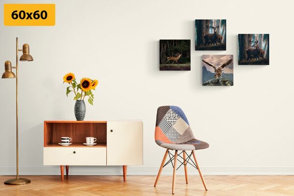 Set di quadri – Bellezza degli animali del bosco