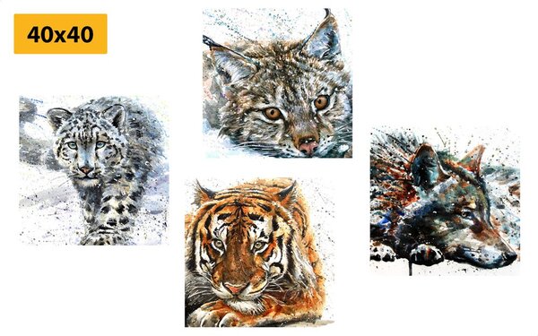 Set di quadri – Animali in splendida versione acquerello