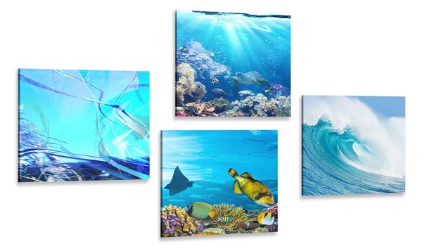 Set di quadri – Vita sotto il mare