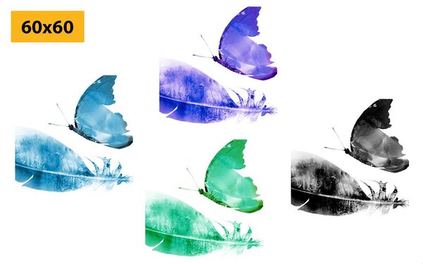 Set di quadri – Farfalle colorate