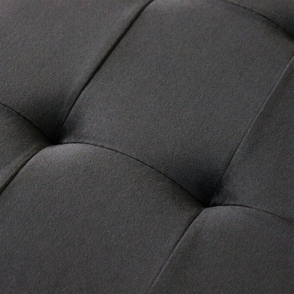 DecHome Cassapanca in Velluto Panca contenitore Dimensioni 76x38x38 cm colore Nero