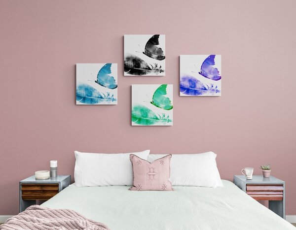 Set di quadri – Farfalle colorate