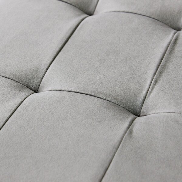 DecHome Cassapanca in Velluto Panca contenitore Dimensioni 76x38x38 cm colore Tortora