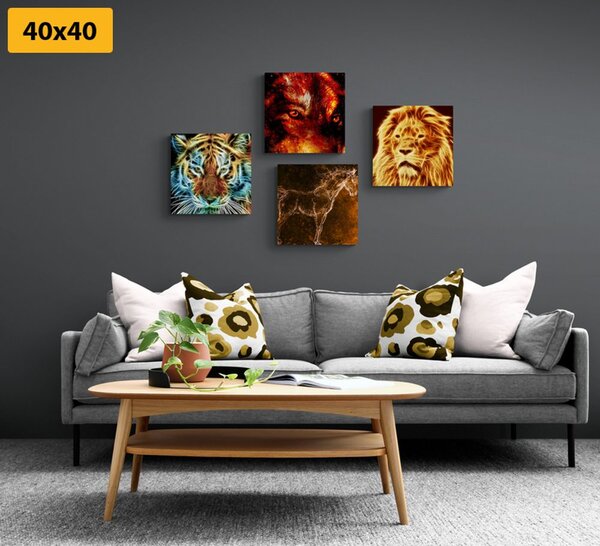 Set di quadri – Misteriosa astrazione animale
