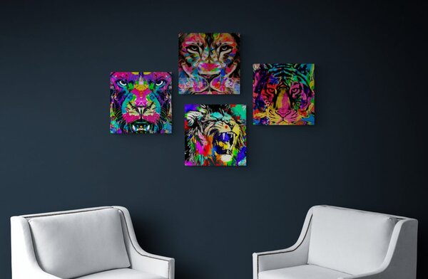 Set di quadri – Animali in stile pop art