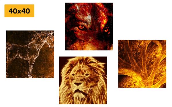 Set di quadri – Animali astratti