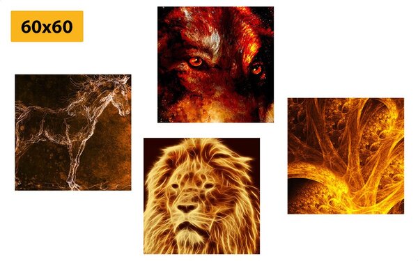 Set di quadri – Animali astratti