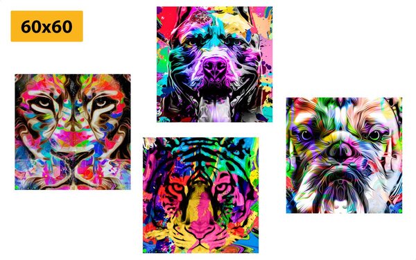 Set di quadri – In interessante stile pop art