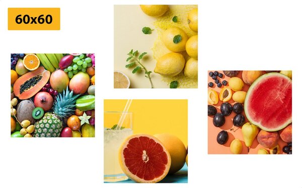 Set di quadri – Frutta vivace