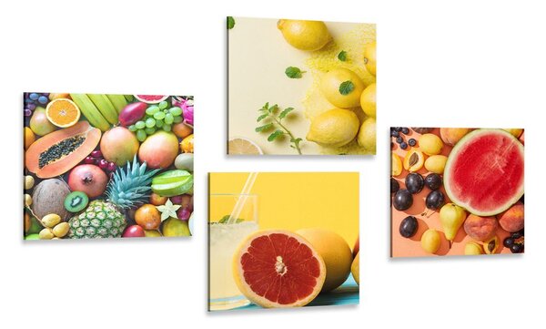 Set di quadri – Frutta vivace