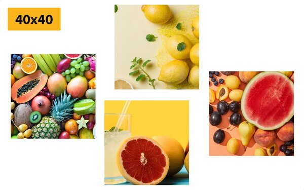 Set di quadri – Frutta vivace