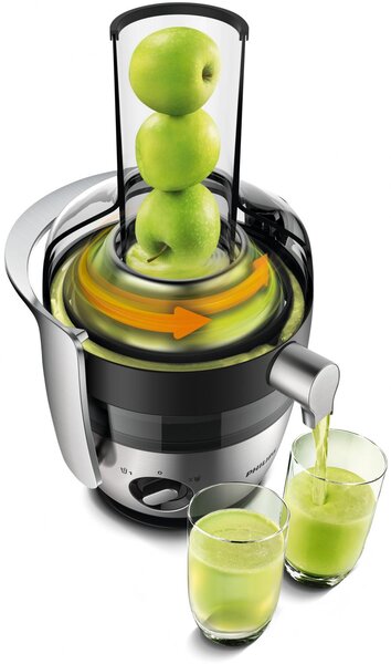 Philips Centrifuga Elettrica Frutta e Verdura Capacit polpa 2.1 Litri Potenza 1100 Watt colore Nero e Argento - HR1921/20 Avance Collection