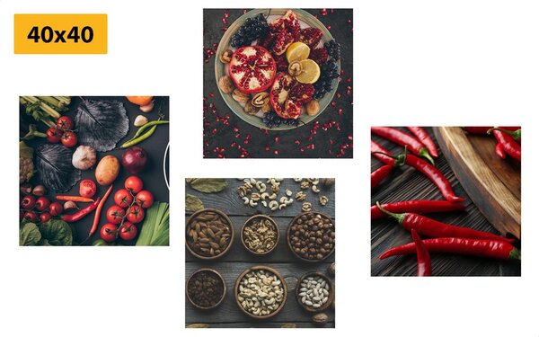Set di quadri – Specialità culinarie