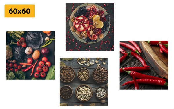 Set di quadri – Specialità culinarie