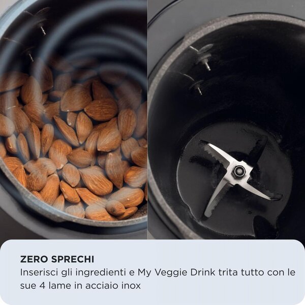 Ariete OUTLET - Centrifuga Elettrica Macchina per Bevande Vegetali Capacit 1.5 Litri Potenza 1200 Watt con Lame in Acciaio Inox colore Nero - 00C0