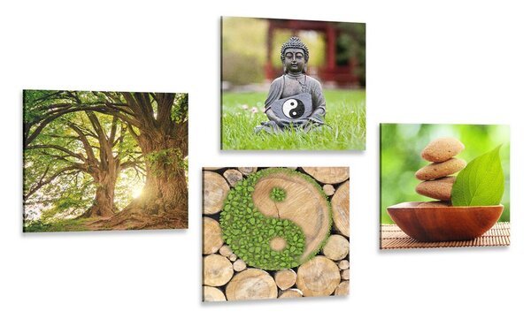 Set di quadri – Feng Shui in verde