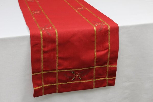 Blanco Raya Centrotavola Natalizio Tovaglia Natalizia per Tavolo 90x90 cm colore Rosso - 3432