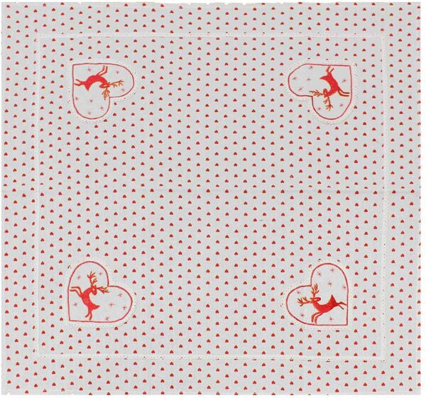Blanco Raya Centrotavola Natalizio in Tela Greggia 90x90 cm colore Ecr - J05-432