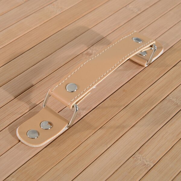 DecHome Cesta Portabiancheria in Bamb con Coperchio e Fodera Rimovibile Naturale 52x32x63cm - 20-850