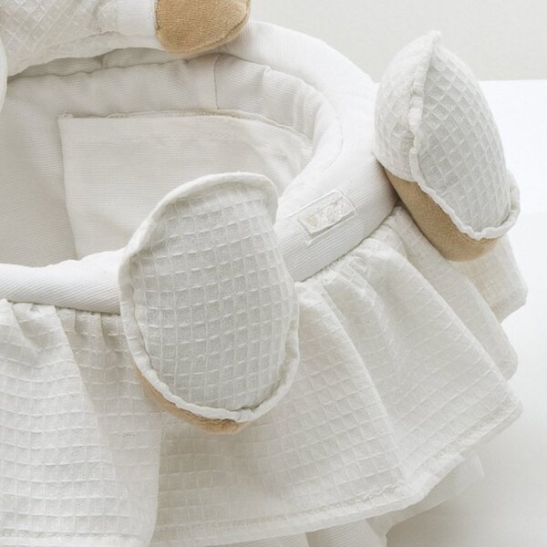 NANAN Cesta portaoggetti Neonato con Orsacchiotto colore Bianco - Tato